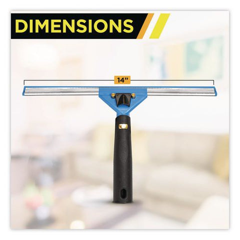 Swivel Window Squeegee With Quick Release, 14" Wide Blade