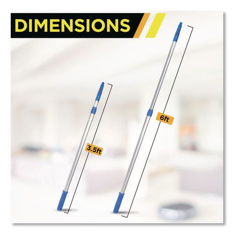 Pro Window Washing Kit With Swivel Squeegee And 6 Ft Telescopic Pole, 14" Wide Blade, 3/kit