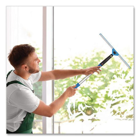 Pro Window Washing Kit With Swivel Window Squeegee And 20" Pole, 18" Wide Blade, 3/kit