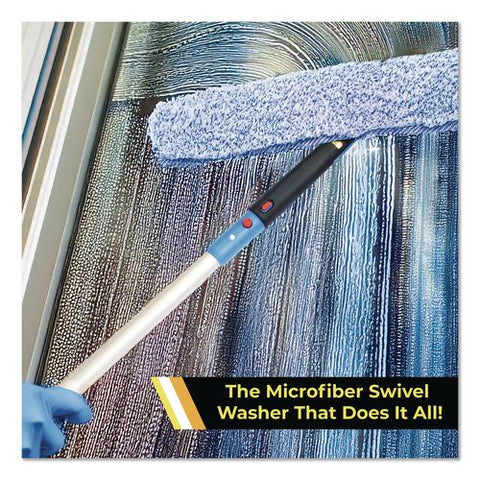 Heavy-duty Swivel Window Washer, 18" Wide Blade, 3/pack