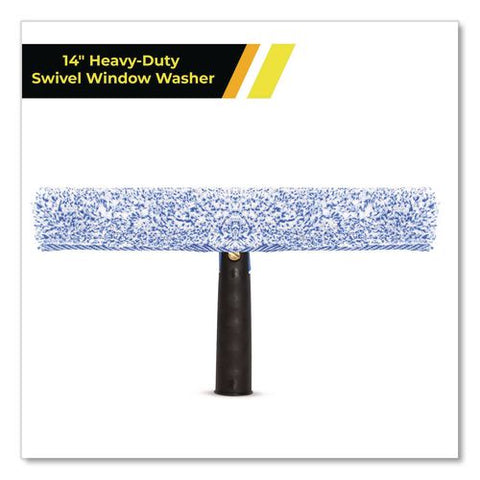 Heavy-duty Swivel Window Washer, 14" Wide Blade, 2/pack