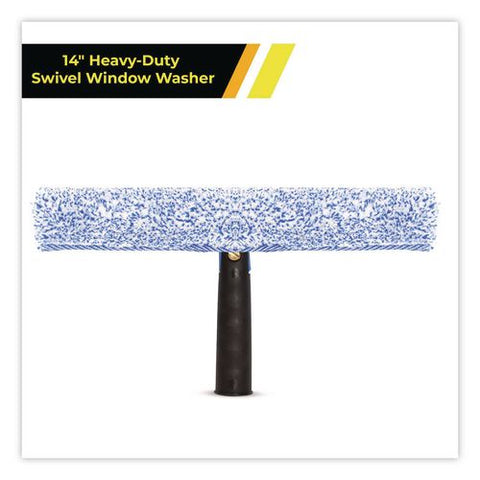 Heavy-duty Swivel Window Washer, 14" Wide Blade