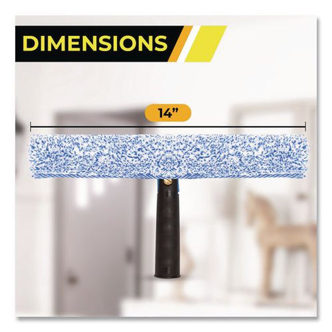 Swivel Window Washing Kit With Squeegee And Washer, 14" Wide