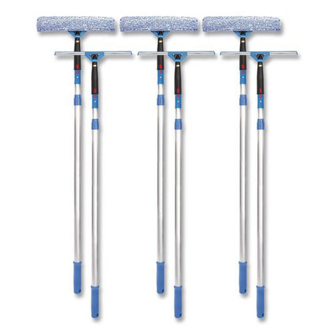 Pro Window Washing Kit With Squeegee, Washer And 6 Ft Telescopic Pole, 14" Wide, 3/kit