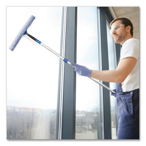 Pro Window Washing Kit With Squeegee, Washer And 6 Ft Telescopic Pole, 18" Wide Blade, 2/kit