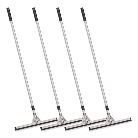 Double Neoprene Foam Floor Squeegee With 72" Aluminum Telescopic Handle, 18" Wide Blade, 4/kit