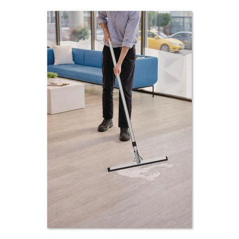 Double Neoprene Foam Floor Squeegee With 72" Aluminum Telescopic Handle, 22" Wide Blade, 4/kit