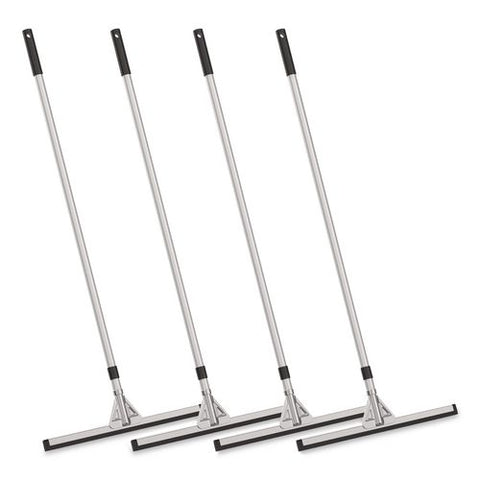 Double Neoprene Foam Floor Squeegee With 72" Aluminum Telescopic Handle, 22" Wide Blade, 4/kit