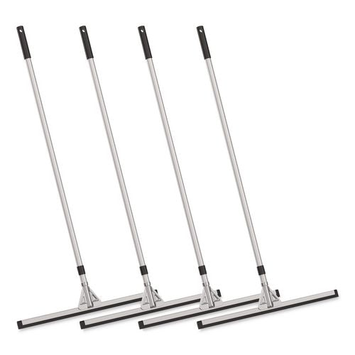 Double Neoprene Foam Floor Squeegee With 72" Aluminum Telescopic Handle, 30" Wide Blade, 4/kit