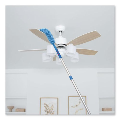 Flexible Wand Duster With Microfiber And Chenille Sleeve And 6 Ft Telescopic Pole, 2/kit