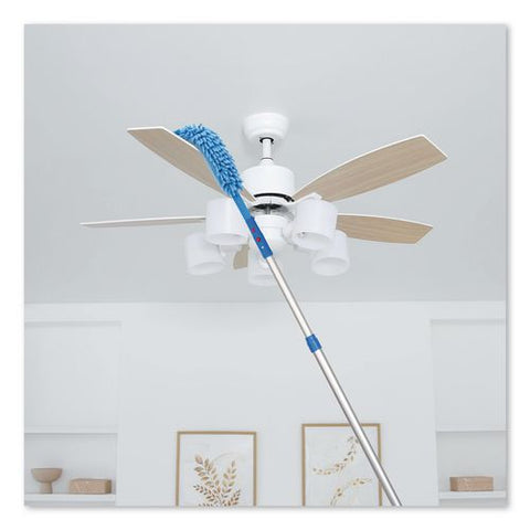 Flexible Wand Duster With Microfiber And Chenille Sleeve And 6 Ft Telescopic Pole, 3/kit