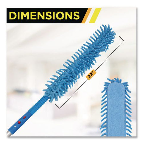 Flexible Wand Duster With Microfiber And Chenille Sleeve, 22" Length, 2/pack