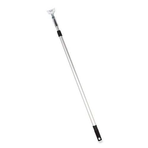 72" Aluminum Telescopic Dust Mop Handle, 1" Dia X 42" To 72", Silver