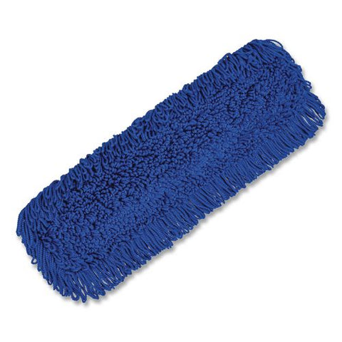 Microfiber Looped Dust Mop Pad Head, 24 X 5, Blue, 12/carton