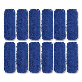 Microfiber Looped Dust Mop Pad Head, 24 X 5, Blue, 12/carton