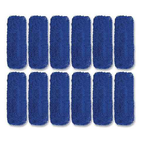 Microfiber Looped Dust Mop Pad Head, 24 X 5, Blue, 12/carton