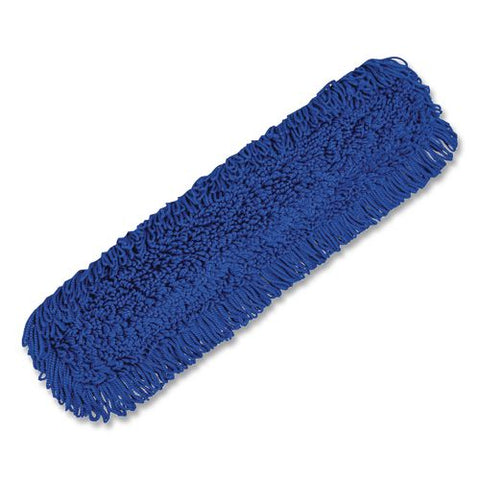 Microfiber Looped Dust Mop Pad Head, 36 X 5, Blue, 12/carton