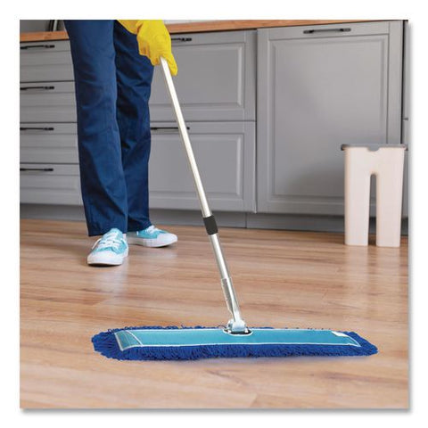 Microfiber Looped Dust Mop Pad Head, 48 X 5, Blue, 3/pack