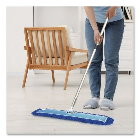 Microfiber Looped Dust Mop Pad Head, 48 X 5, Blue
