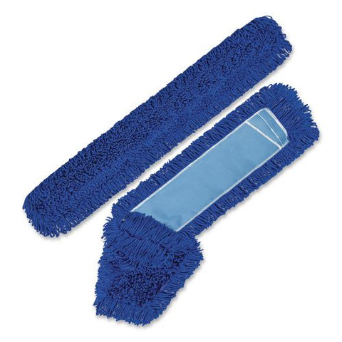 Microfiber Looped Dust Mop Pad Head, 60 X 5, Blue, 3/pack