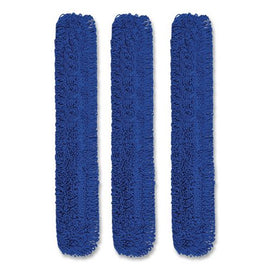 Microfiber Looped Dust Mop Pad Head, 60 X 5, Blue, 3/pack
