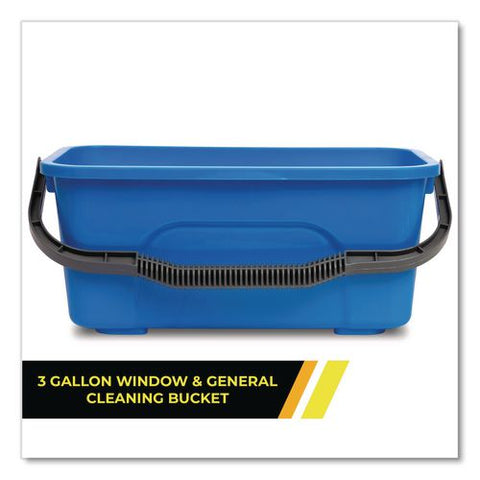 Window And General Cleaning Bucket, 3 Gal, Blue, 12/carton