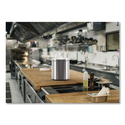 Stainless Steel Tabletop Wipes Dispenser, 10 X 10 X 11.75, Brushed Stainless Steel