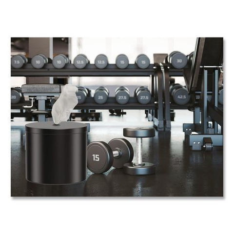 Stainless Steel Wall Mount Wet Wipe Dispenser, 9.7" X 9.7" X 9.8", Black