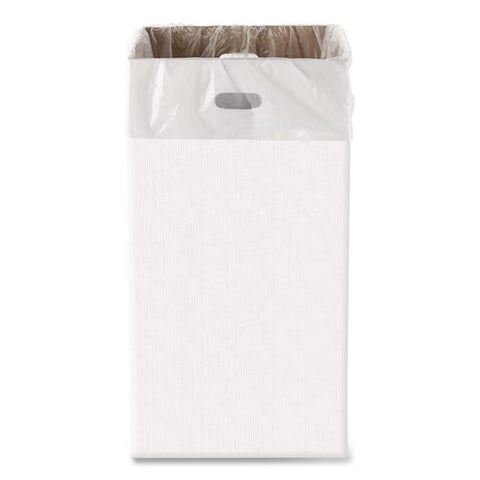 40 Gallon Corrugated Cardboard Trash Can And Recycling Container, White, 10/carton