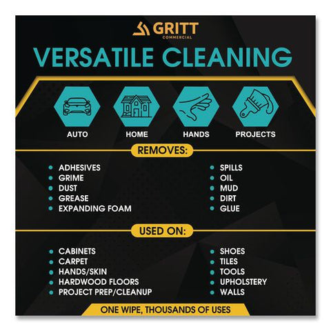 Heavy-duty Cleaning Wipes, 10 X 12, Citrus, White, 300 Wipes/bucket, 4 Buckets/carton