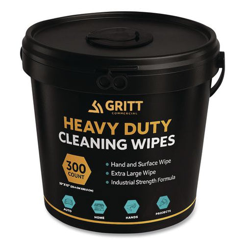 Heavy-duty Cleaning Wipes, 10 X 12, Citrus, White, 300/bucket