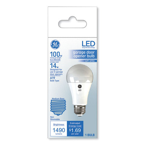 Led Soft White A19 Garage Door Opener Bulb, 14 W