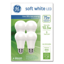 Classic Led Sw Non-dim A19 Light Bulb, 10.5 W, Soft White, 4/pack