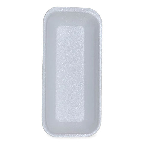 Meat Trays, #1.5, 8.38 X 3.94 X 1.1, White, Foam, 1,000/carton