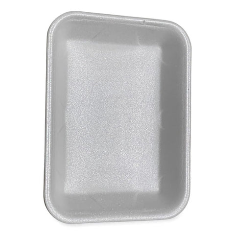 Meat Trays, #4p, 9.5 X 7.19 X 1.2, White, Foam, 500/carton