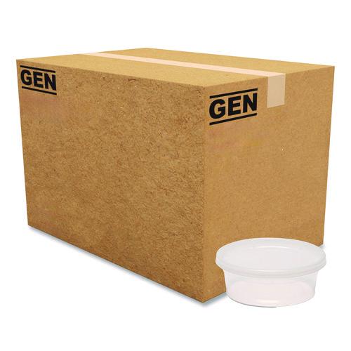 Plastic Deli Container With Lid, 8 Oz, Clear, Plastic, 240/carton