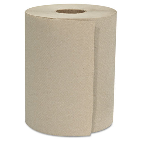 Hardwound Roll Towels, 1-ply, 8" X 600 Ft, Natural, 12 Rolls/carton