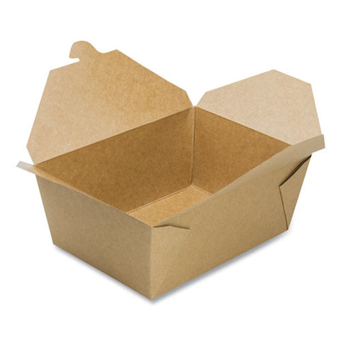 Reclosable Kraft Take-out Box, 110 Oz, Paper, 160/carton