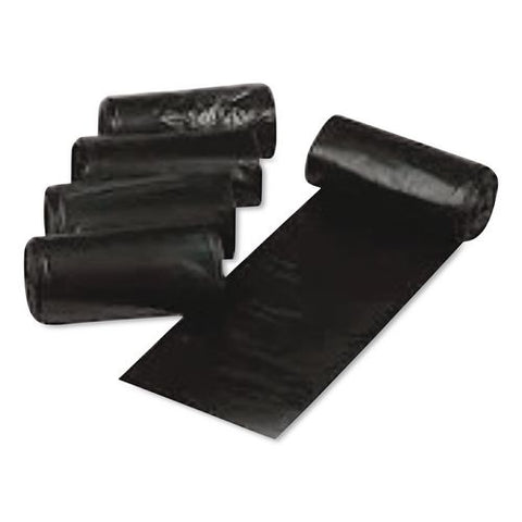 Low Density Can Liners, 60 Gal, 2 Mil, 38" X 58", Black, 10 Bags/roll, 10 Rolls/carton