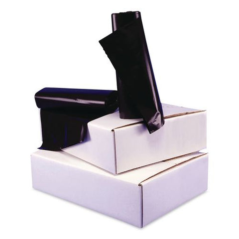 Low Density Can Liners, 60 Gal, 2 Mil, 38" X 58", Black, 10 Bags/roll, 10 Rolls/carton
