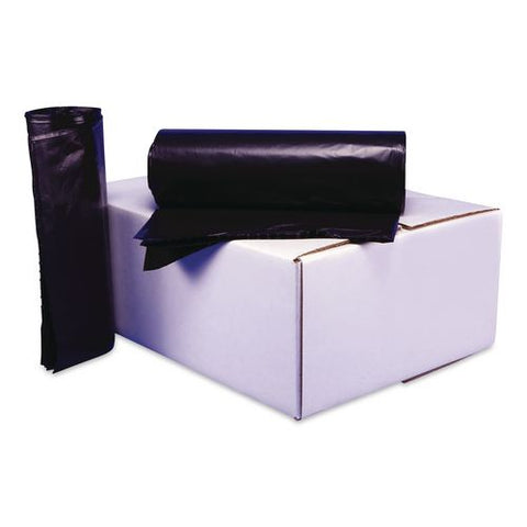 Low Density Can Liners, 60 Gal, 2 Mil, 38" X 58", Black, 10 Bags/roll, 10 Rolls/carton