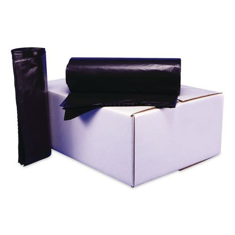 Low Density Can Liners, 60 Gal, 1.1 Mil, 38" X 58", Black, Interleaved Roll, 20 Bags/roll, 5 Rolls/carton