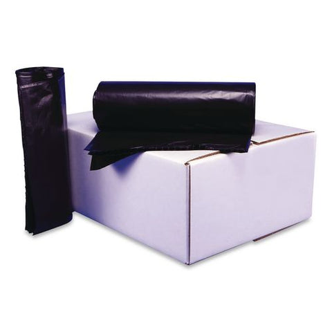Low Density Can Liners, 45 Gal, 1.1 Mil, 40" X 46", Black, Interleaved Roll, 20 Bags/roll, 5 Rolls/carton