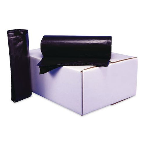 Low Density Can Liners, 56 Gal, 1.5 Mil, 43" X 47", Black, Interleaved Roll, 20 Bags/roll, 5 Rolls/carton