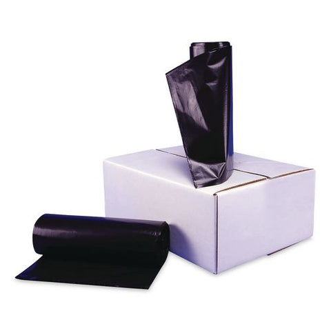 Low Density Can Liners, 56 Gal, 1.5 Mil, 43" X 47", Black, Interleaved Roll, 20 Bags/roll, 5 Rolls/carton