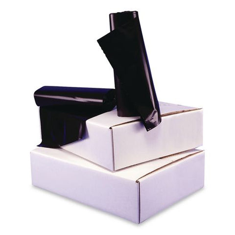 Low Density Can Liners, 56 Gal, 1.5 Mil, 43" X 47", Black, Interleaved Roll, 20 Bags/roll, 5 Rolls/carton