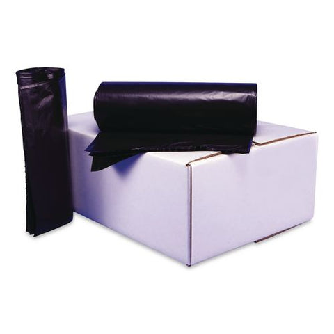 Low Density Can Liners, 56 Gal, 1.1 Mil, 43" X 47", Black, Interleaved Roll, 20 Bags/roll, 5 Rolls/carton