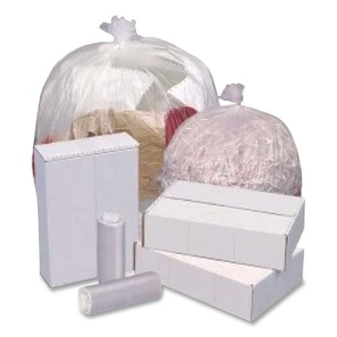 High Density Can Liners, 16 Gal, 8 Mic, 24" X 31", Natural, Interleaved Roll, 50 Bags/roll, 20 Rolls/carton