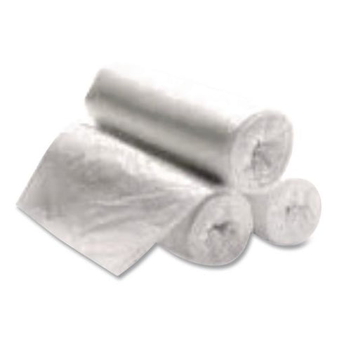 High Density Can Liners, 30 Gal, 10 Mic, 30" X 36", Natural, Interleaved Roll, 50 Bags/roll, 10 Rolls/carton