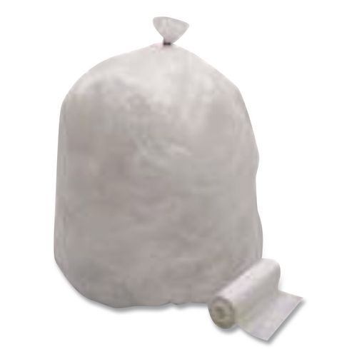 High Density Can Liners, 33 Gal, 16 Mic, 33" X 39", Natural, Interleaved Roll, 500/carton
